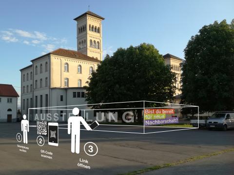 Die Ausstellung wird im Hof vor dem Salvatorkolleg installiert und ist damit jederzeit frei zugänglich.