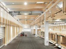 Die Zimmerei Tischlerei Kaufmann ist mit ihrer Montagehalle einer von drei Preisträgern des Architekturwettbewerbs Constructive Alps 2020. Foto: Adolf Bereuter für Kaufmann Zimmerei Tischlerei