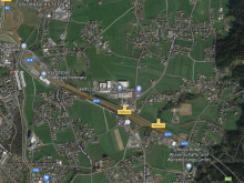 Das Grenzgebiet in Richtung Lochau steht im zeitlichen Fokus der aktuellen Arbeiten zum räumlichen Entwicklungsplan der Gemeinde Hörbranz. Foto: googlemaps